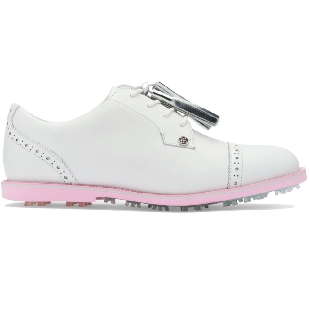 G/FORE Womens Cap Toe Gallivanter Golf Shoes 2023 - Snow/Blush